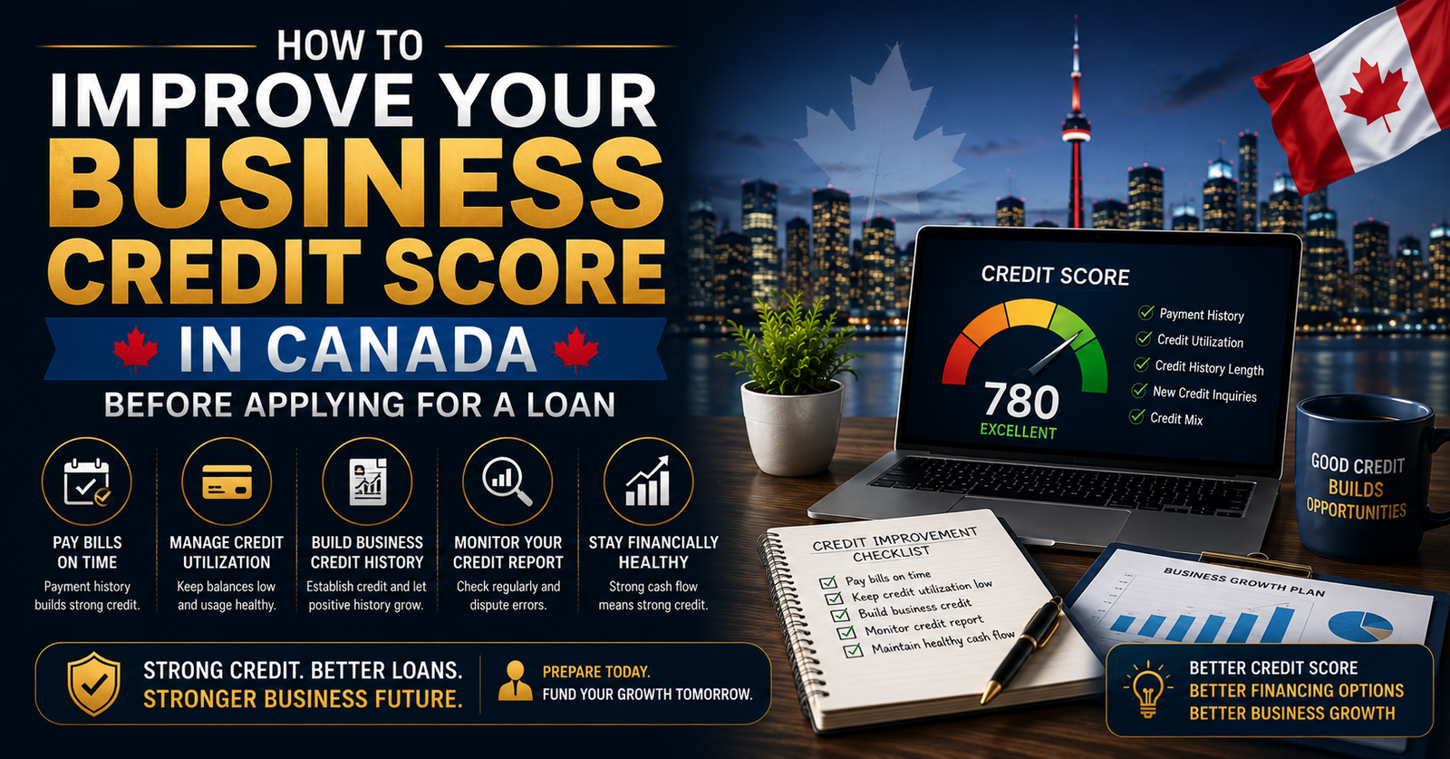 How to Improve Your Business Credit Score in Canada Before Applying for a Loan